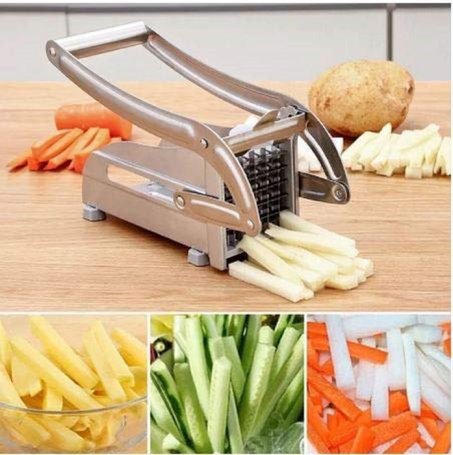 Stainless Steel Potato Chipser French Fries Chips Maker Etsy New Zealand