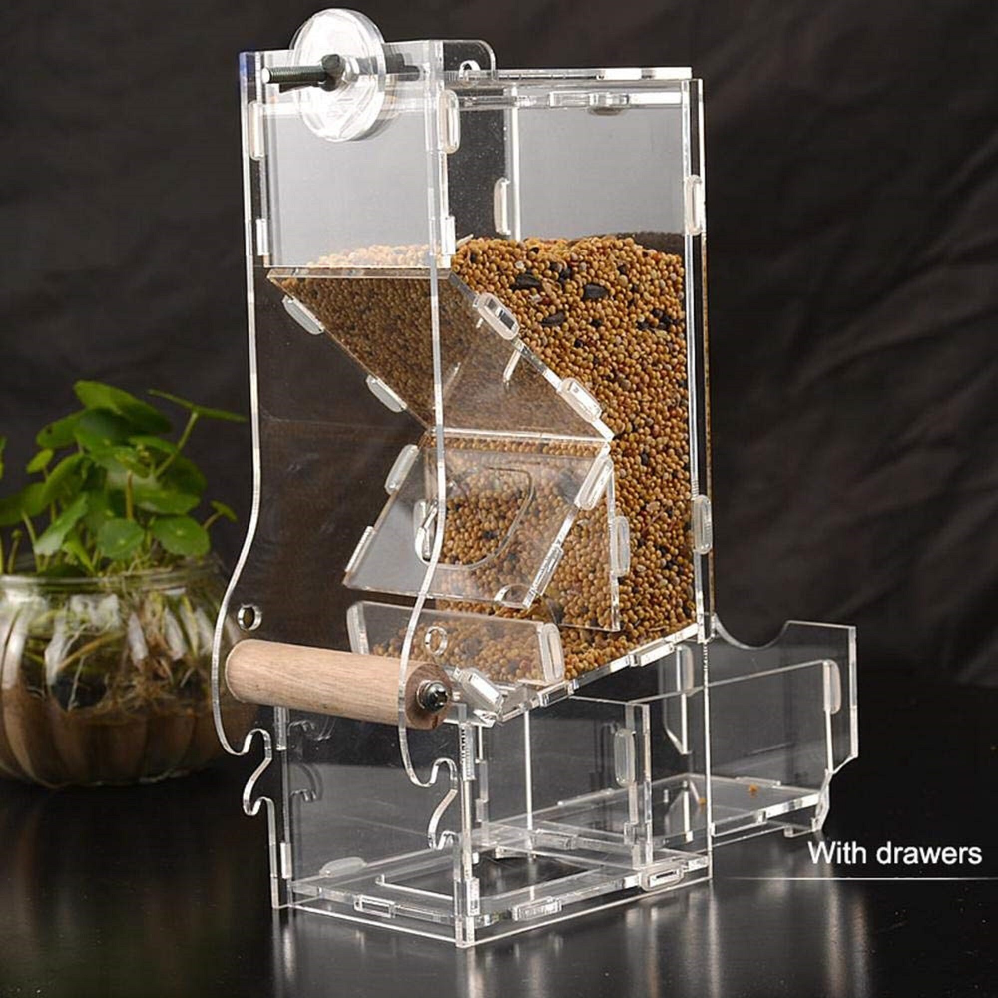 Bird Food Container Dispenser Feeding Device Enduring Etsy