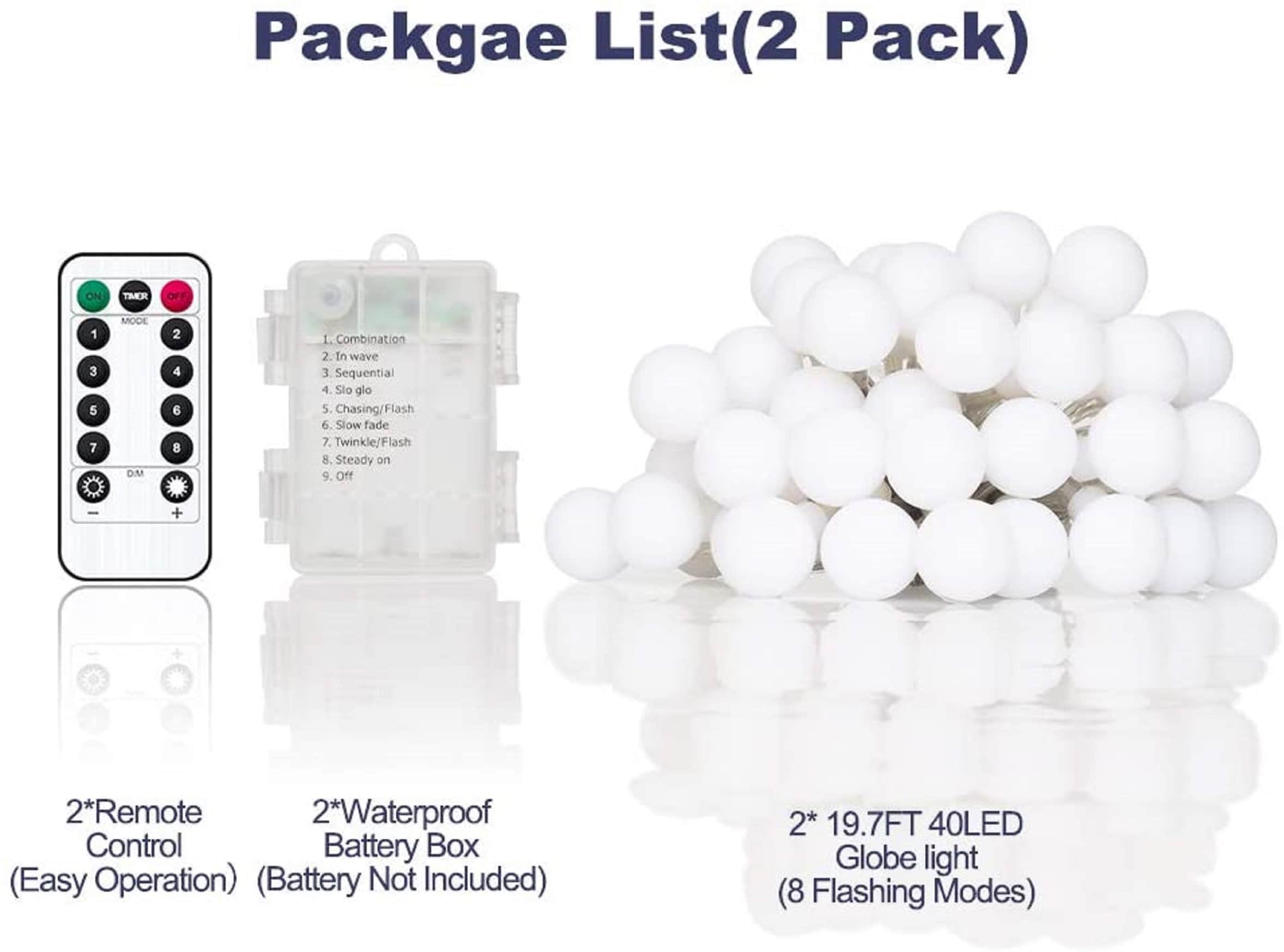 Coloured Globe LED String Lights Battery Operated Warm White Etsy