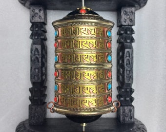 Buddhist Meditation Prayer Wheel - Tibetan Buddhism Tabletop/Altar Decoration