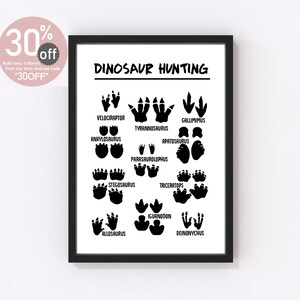 Dinosaur Wall Art, Dinosaur Print, Dinosaur Hunting, Dinosaur Decor, Boys Room, Dinosaur Prints, Nursery Wall Art, Poster, Children's Gift