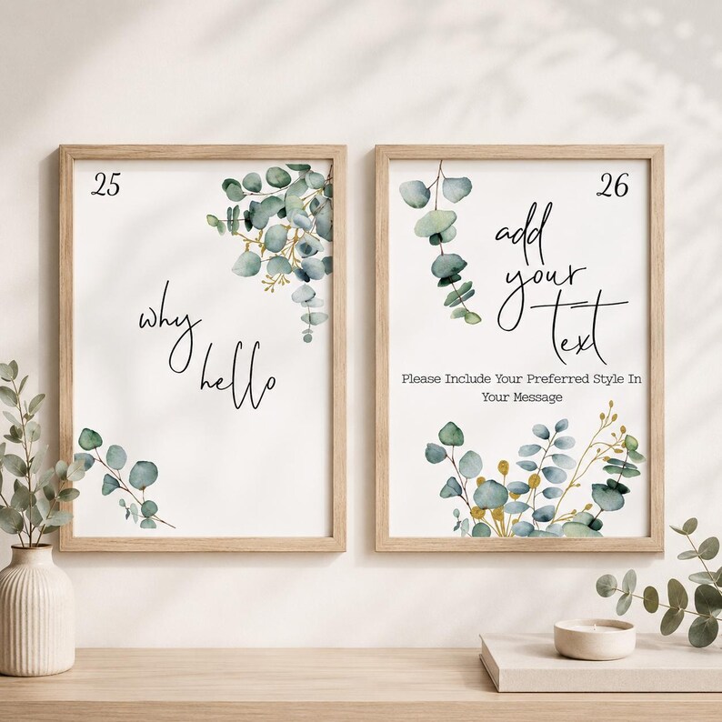 Bathroom Quote Print | Botanical Eucalyptus Wall Art | Minimal Green Bathroom Decor | Premium Matte Art Print | Various Sizes image 8
