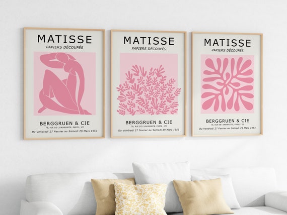 Set of 3 Matisse Pink Art Wall Art Prints Poster Home Bedroom - Etsy UK