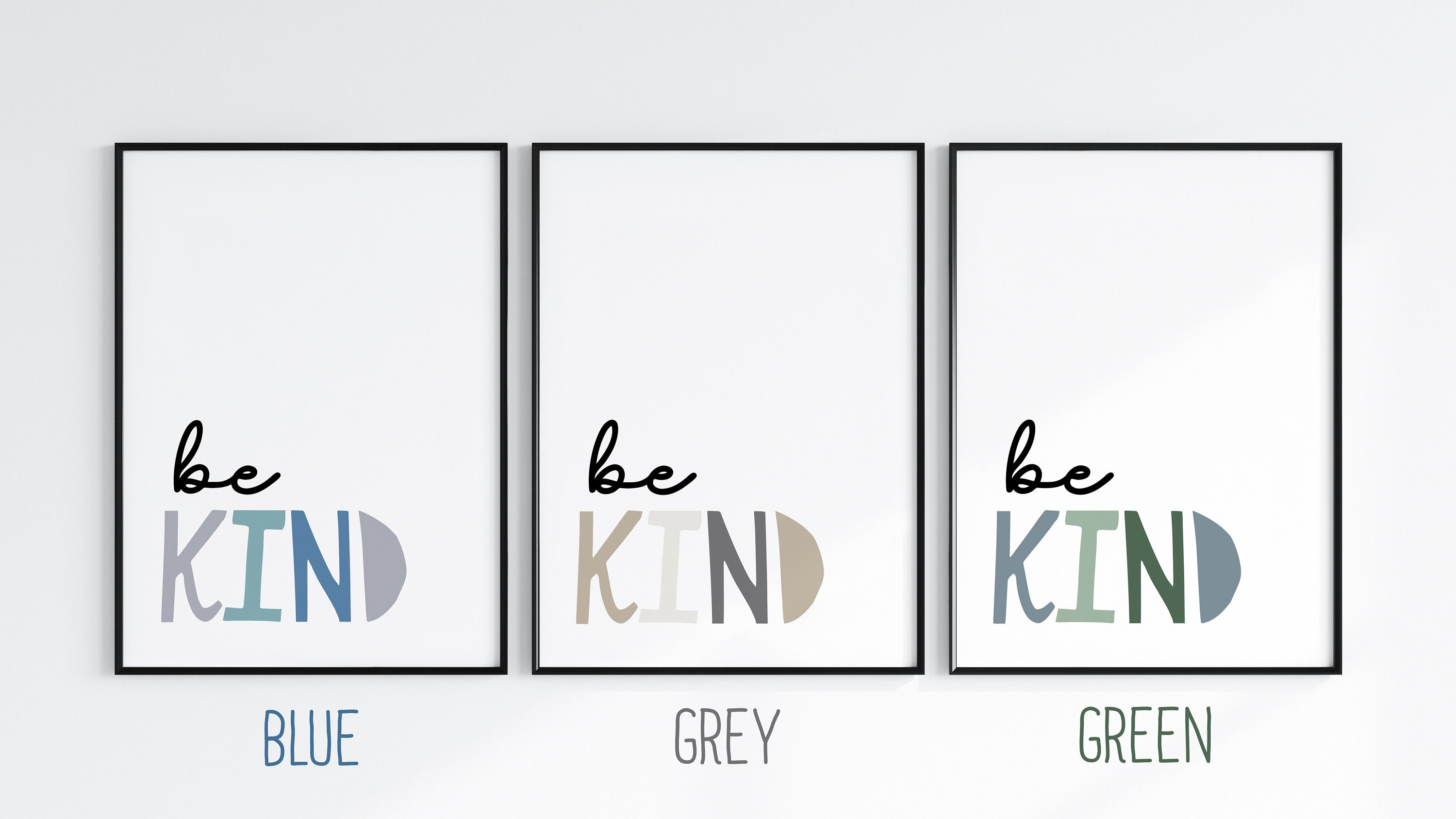 Childrens Wall Art Be Kind Prints Bedroom Nursery Wall Poster Etsy