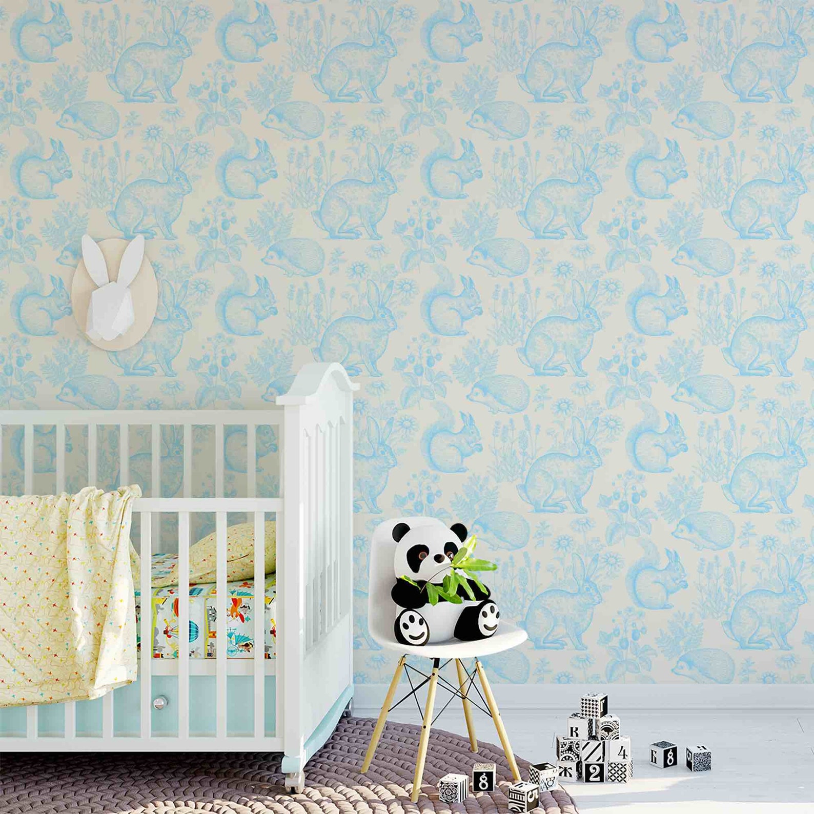 Nursery Wallpaper Toile Wallpaper Removable Wallpaper Etsy