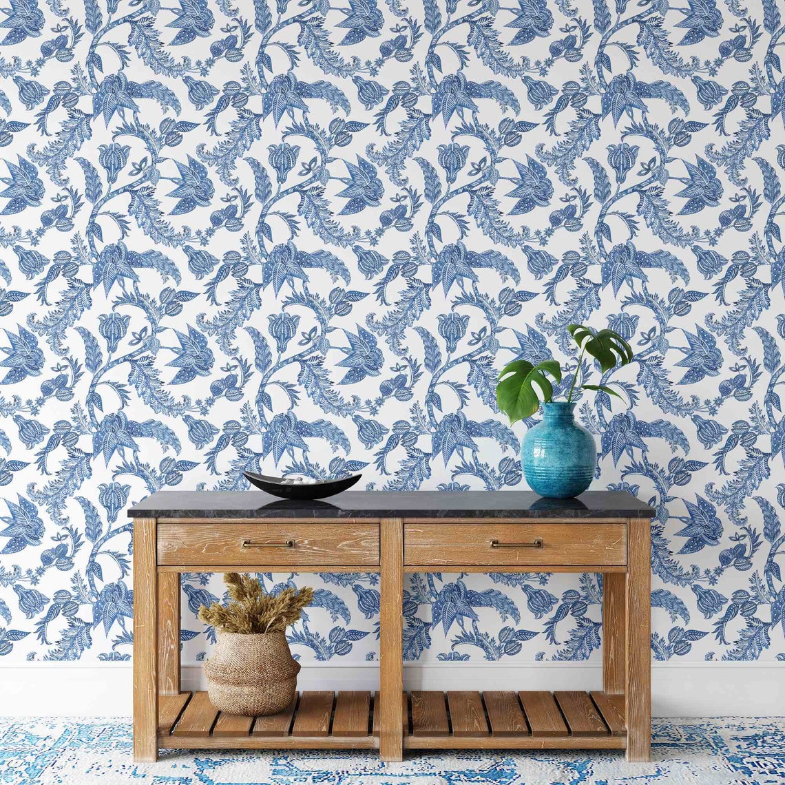 Bali Wallpaper Batik Wallpaper Indonesian Wallpaper - Etsy