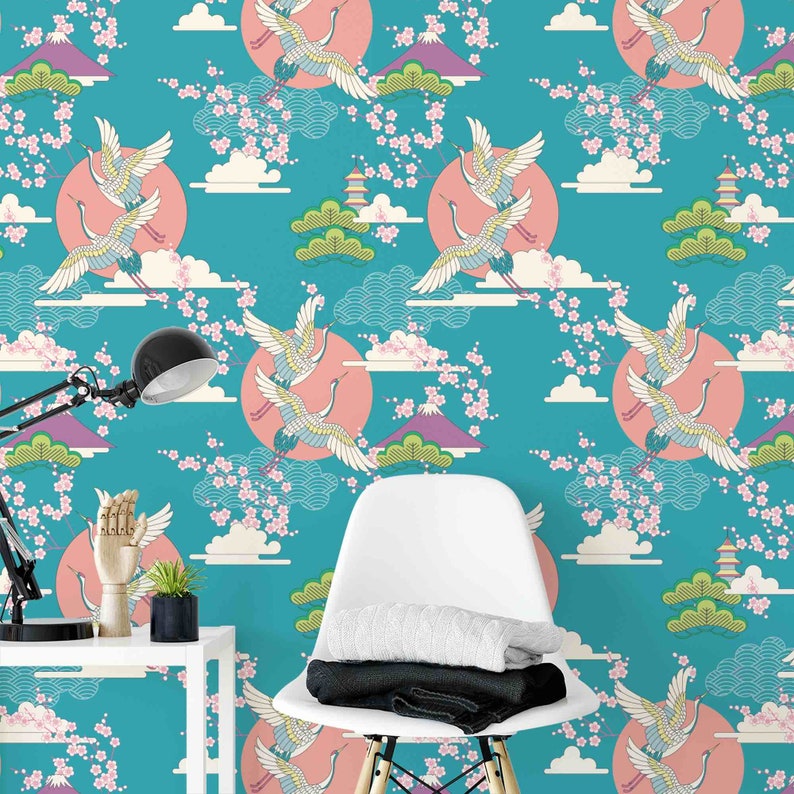 Removable Wallpaper Peel and Stick Wallpaper Japanese | Etsy