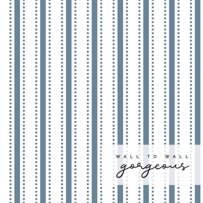 Removable Wallpaper Ticking Stripe Wallpaper Peel and Etsy