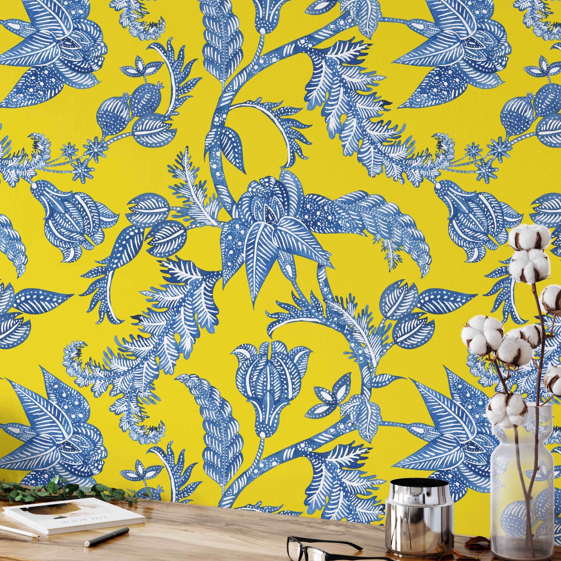 Batik Wallpaper Bali Wallpaper Indonesian Wallpaper | Etsy