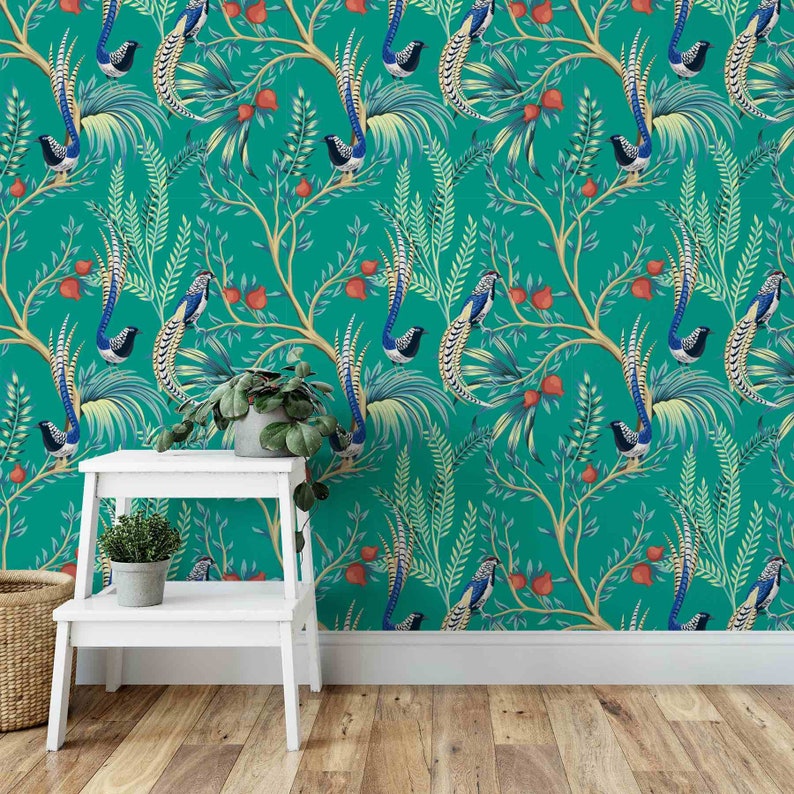 Chinoiserie Wallpaper Peel and Stick Wallpaper Removable