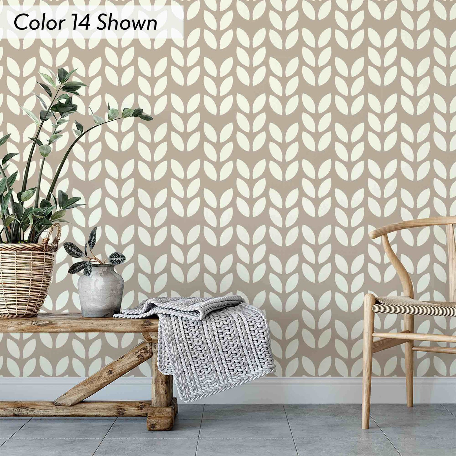 Mid Century Modern Wallpaper Peel and Stick Wallpaper Etsy