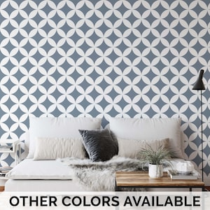 Papier peint moderne | Papier peint géométrique | Papier peint autocollant | Papier peint amovible | Papier peint scandinave | Cercles géométriques