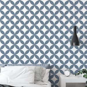 Papier peint géométrique | Papier peint autocollant | Papier peint amovible | Papier peint scandinave | Papier peint moderne | Cercles géométriques