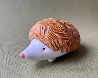 Cute ceramic hedgehog, handmade figurine