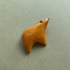 Brown Bear Ceramic Pin Brooch Jewelry