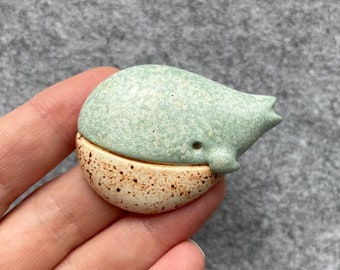 Whale Pin Brooch Clay Ceramic Jewelry