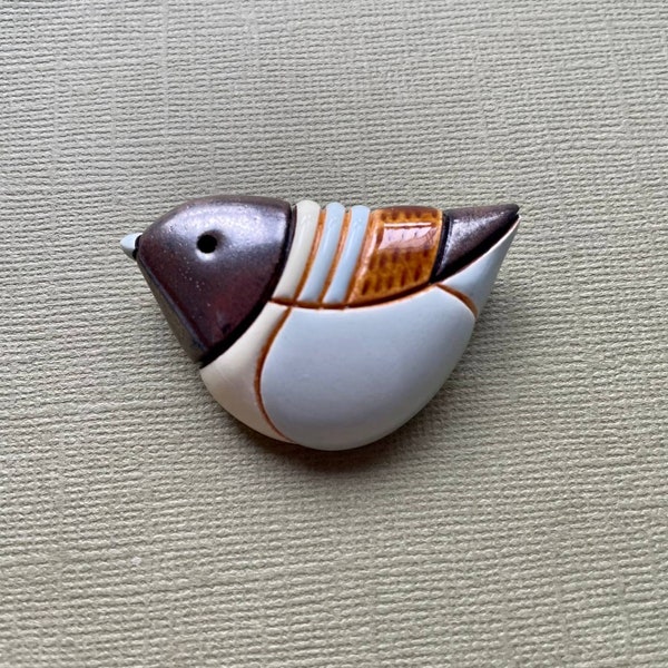 Brosche Vogel Handgemachte Keramik Pin White Clay Schmuck Schmuck