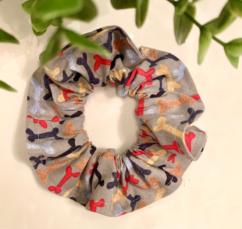 Environmentally Sustainable Hair Ties for Thin and Thick Hair Up-Cycled Scrunchies in \u201cDog Mountain\u201d