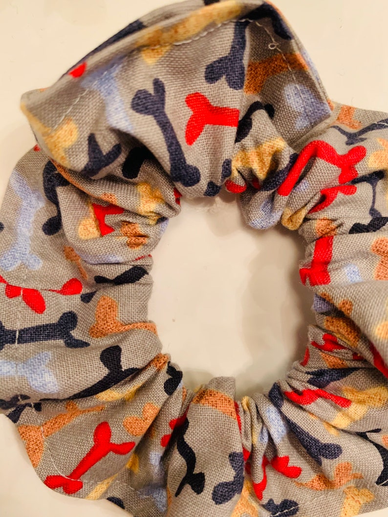 Environmentally Sustainable Hair Ties for Thin and Thick Hair Up-Cycled Scrunchies in \u201cDog Mountain\u201d