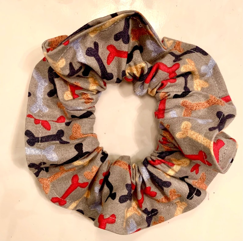 Environmentally Sustainable Hair Ties for Thin and Thick Hair Up-Cycled Scrunchies in \u201cDog Mountain\u201d