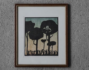 Åke HOLM Signed Linocut 
