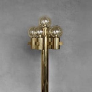 Sculptural Gold Floor Lamp with 5 Lights by Hans-Agne Jakobsson for Hans-Agne Jakobsson AB, 1960s