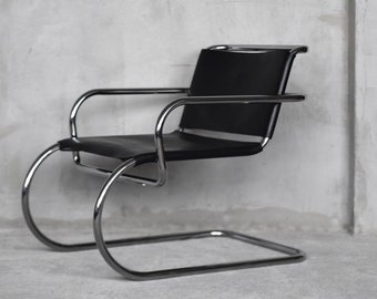 German Leather Armchair by Franco Albini for Tecta, 1950s