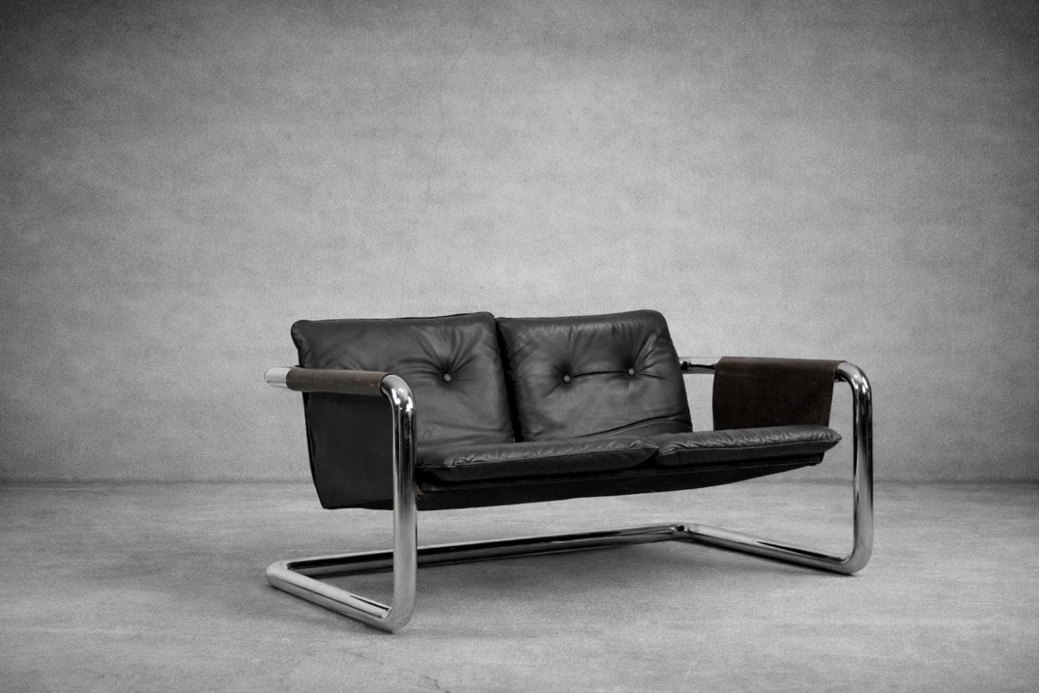 Vintage Bauhaus Tubular Metal & Leather Sofa, 1950s - Etsy
