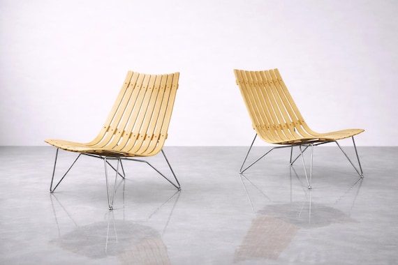 Pair of Scandinavian Scandia Easy Chairs by Hans Brattrud for Fjordfiesta, 2000s