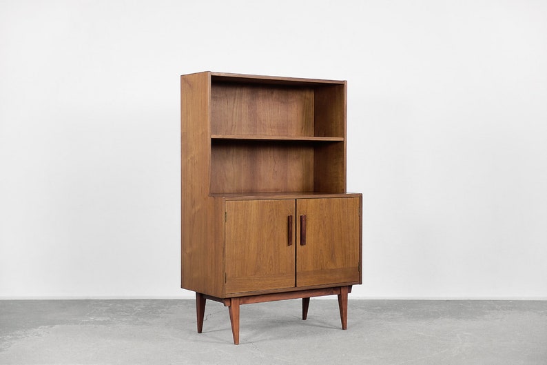 Vintage Scandinavian Teak Cabinet with Shelves, 1960s image 5