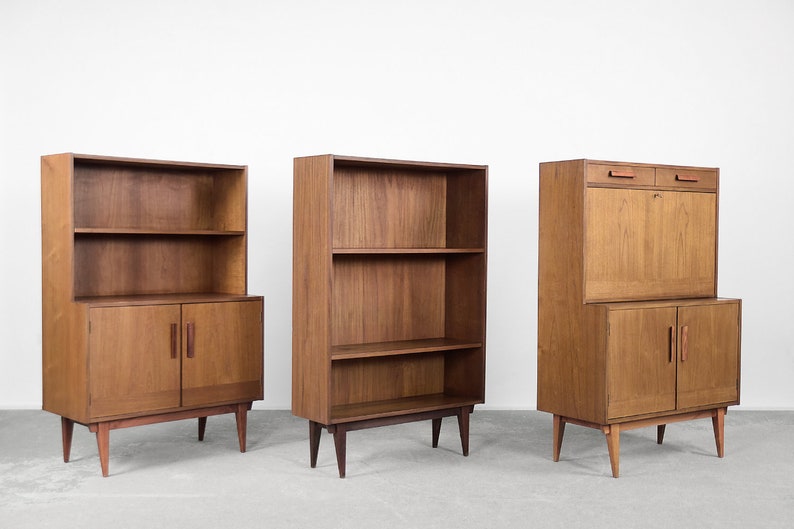 Vintage Scandinavian Teak Cabinet with Shelves, 1960s image 9