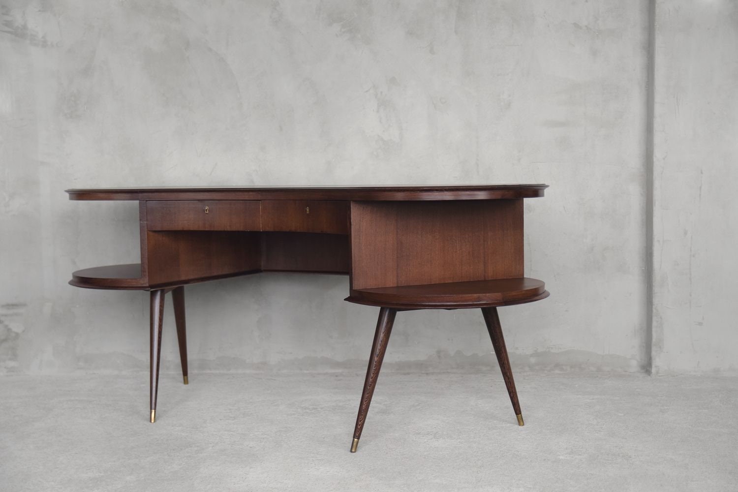 Mid century on sale boomerang desk