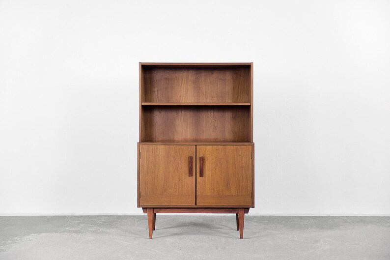 Vintage Scandinavian Teak Cabinet with Shelves, 1960s image 1