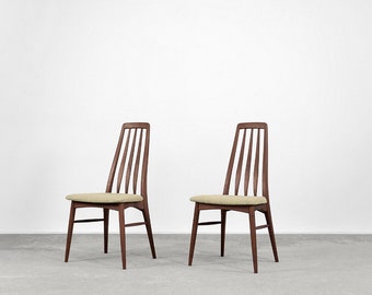 Danish Teak Eva Chairs by Niels Koefoed for Koefoeds Hornslet, 1960s, Set of 2