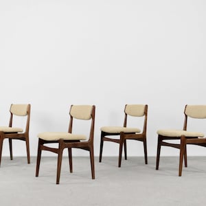 Mid-Century Modern Scandinavian Teak Dining Chair, 1960s, Set of 4