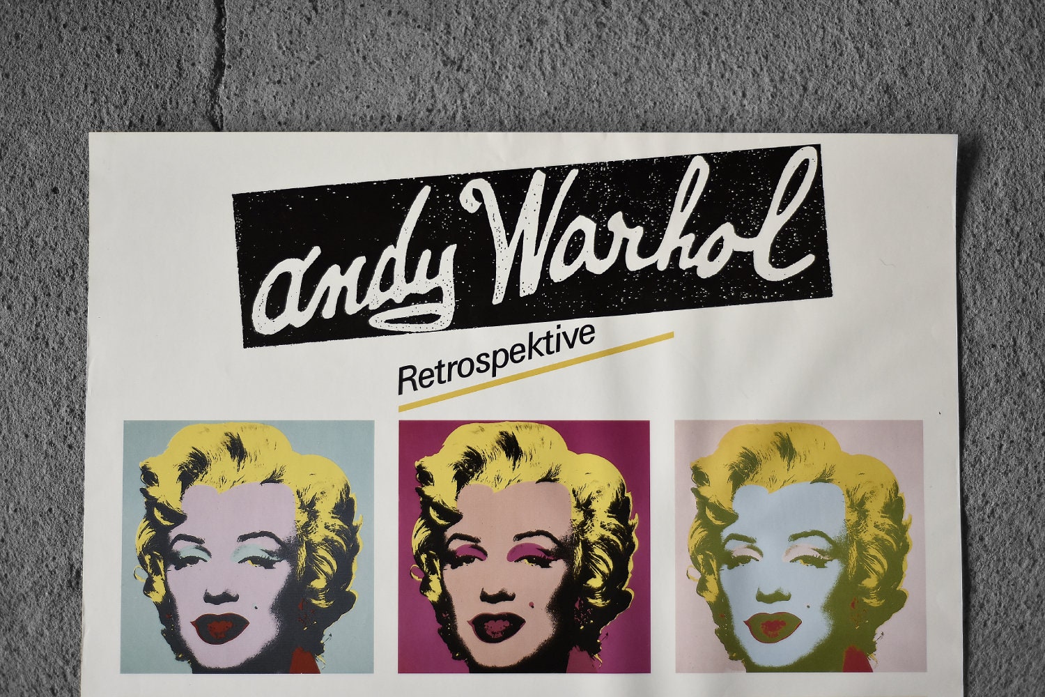 Vintage Andy Warhol Marilyn Monroe Poster: Museum Ludwig Köln