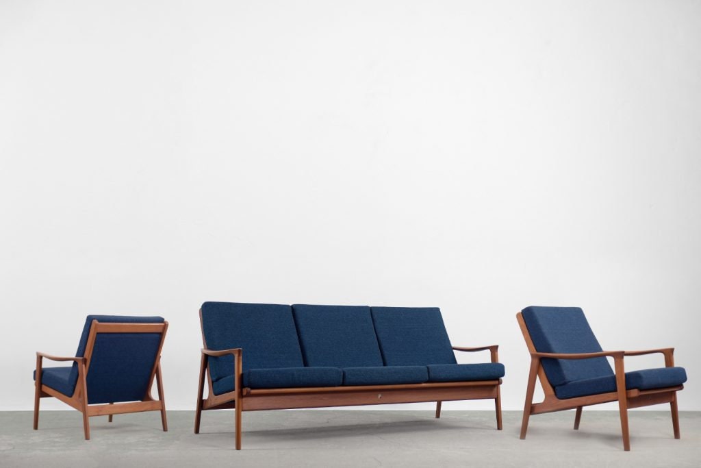 Mid century Australian Modern Teak Sofa Armchairs by Parker Furniture 1950s Set of 3 Etsy