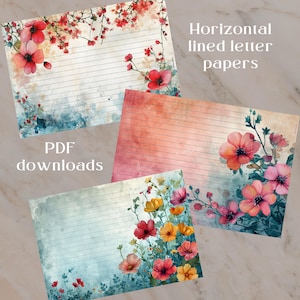 Afdrukbaar horizontaal briefpapier met levendige kleuren
