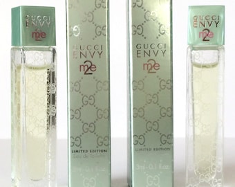 2 X Gucci Envy Me 2 Eau de Toilette Splash 5 ml EdT Limited Edition OVP/BOX Miniature Rare