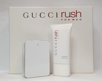 Gucci Rush POUR HOMMES Eau de Toilette 50 ml EdT & Gel Douche 75 ml OVP Set Rare