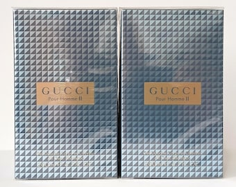2 X Gucci Pour Homme II 2 Gel Douche - Champú para todo el cuerpo 200 ml OVP Raro