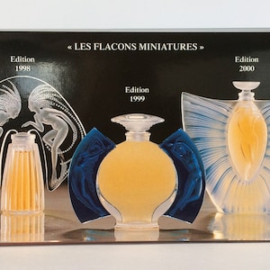 Lalique Les Flacons Collection Miniatures Parfum Edition 1998 1999 2000 OVP Rzadko
