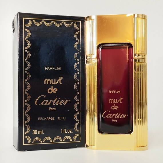 Cartier Must De Cartier PARFUM Extrait pure Parfum Splash Bottle 2 X 30 Ml Vintage Rare Etsy