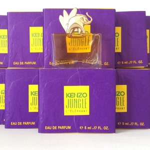 Kenzo Jungle L&#39; Elephant Eau de Parfum 50 ml EdP (10 x 5 ml miniaturen) oude versie 1996 zeldzaam
