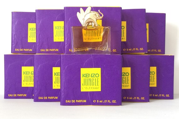 Kenzo Jungle L Elephant Eau De Parfum 50 Ml Edp 10 X 5 Ml Miniatures Old Version 1996 Rare Etsy