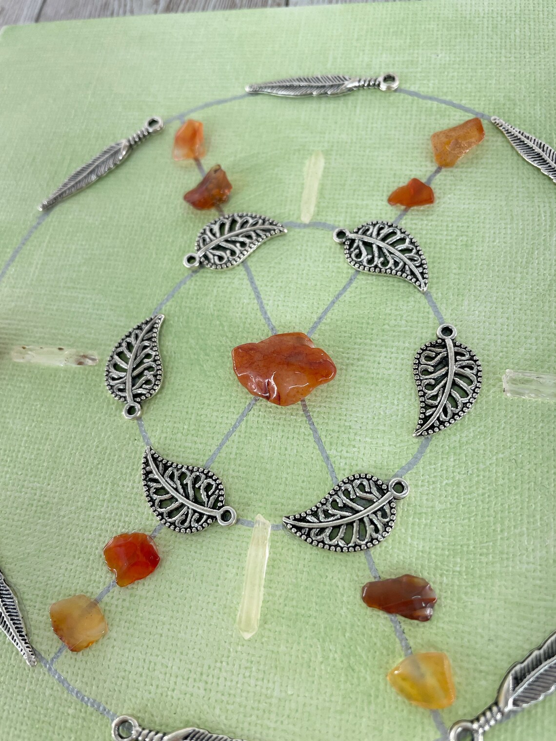 Crystal Grid Wall Art Crystals for Beginners Boho Wall Etsy