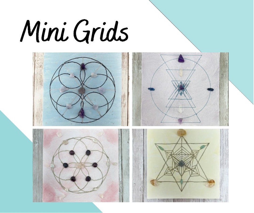 Mini Crystal Grid, Crystal Grid Art, Sacred Geometry Art - Etsy