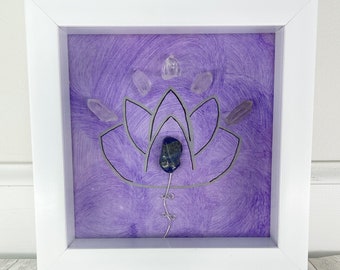 Crystal Wall Art, Lotus Flower Wall Decor