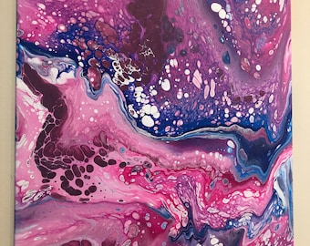 Pink & Blue Swipe Pour