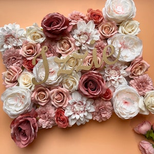 Fleur Mur Panneau Fleur Artificielle - 6 Pcs Rose Fleur Décoration Murale  40cm X 60cm Soie Rose